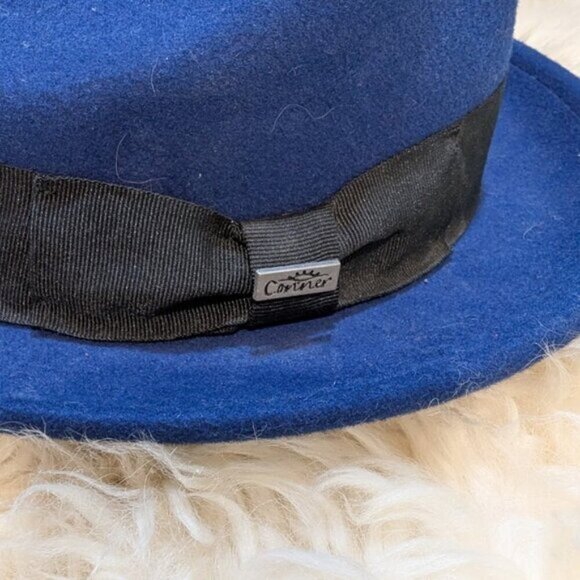 Conner Hand Made Hats Blue Wool Fedora Size Large - Picture 2 of 7
